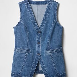 Longline Denim Vest